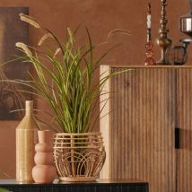 Furniture Limited - Herbe de quenouilles artificielle 85 cm en po