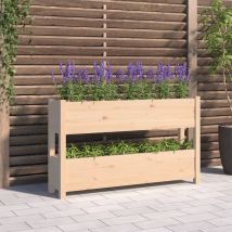 Furniture Limited - Jardinera de madera maciza de pino 112x25x66
