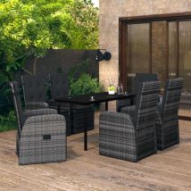 Furniture Limited - Juego de comedor de jardín 7 piezas con
