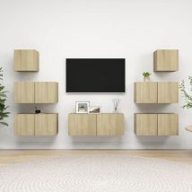 Les Tendances - Furniture Limited - Juego de muebles de salón 7 piezas roble