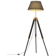 Asupermall - Furniture Limited - Lámpara de trípode madera maciza de teca