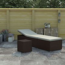 Furniture Limited - Lettino Prendisole con Cuscino e Tavolino in