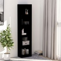 Homemiyn - Furniture Limited - Libreria a 5 Ripiani Nera 40x24x175 cm in