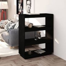 Les Tendances - Furniture Limited - Libreria/Divisorio Nero 80x35x103 cm in Legno
