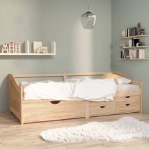 Prolenta Premium - Furniture Limited - Lit de repos 3 places sans matelas Bois de