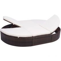 Furniture Limited - Lit de repos d'extérieur avec coussin Résine