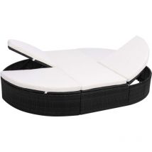 Furniture Limited - Lit de repos d'extérieur avec coussin Résine