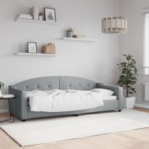 Furniture Limited - Lit de repos sans matelas gris clair 80x200