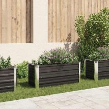 Furniture Limited - Lit surélevé de jardin Anthracite 100x40x45