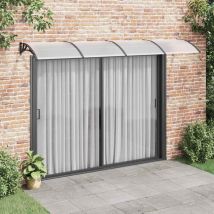 Furniture Limited - Marquesina de puerta policarbonato negro