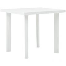 Doc&et² - Furniture Limited - Mesa de jardín de plástico blanco 80x75x72 cm