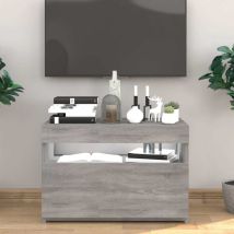 Furniture Limited - Meuble tv avec lumières led Sonoma gris