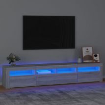 Maison Chic - Furniture Limited - Mobile Porta tv con Luci led Grigio Sonoma