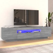 Kalisse - Furniture Limited - Mobile Porta tv con Luci led Grigio Sonoma