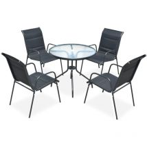 Prolenta Premium - Furniture Limited - Mobilier de salle à manger d'extérieur 5 pcs