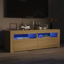 Prolenta Premium - Furniture Limited - Mueble de tv con luces led roble Sonoma