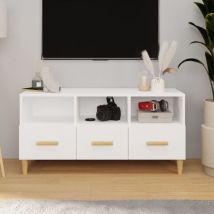 Tuserxln - Furniture Limited - Mueble de tv madera contrachapada blanco