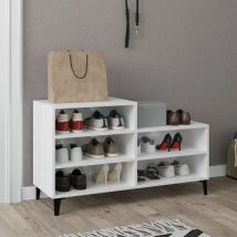 Furniture Limited - Mueble zapatero madera contrachapada blanco