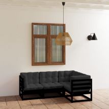Furniture Limited - Juego de muebles de jardín 4 pzas y cojines