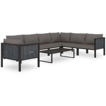 Furniture Limited - Muebles de jardín 8 pzas y cojines ratán