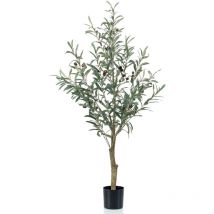 Furniture Limited - Olivier artificiel 115 cm en pot en plastique