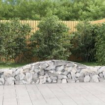 Furniture Limited - Paniers à gabions arqués 6 pcs 400x30x40/60 c