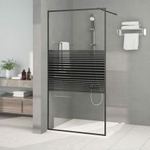 Prolenta Premium - Furniture Limited - Paroi de douche Noir 100x195 cm Verre esg