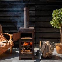 Maison Exclusive - Furniture Limited - Poêle de terrasse avec four à pizza Rouille