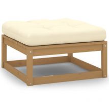 Prolenta Premium - Furniture Limited - Repose-pied de jardin et coussin Marron miel