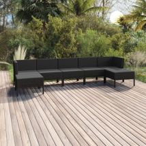 Furniture Limited - Salon de jardin 7 pcs avec coussins Résine