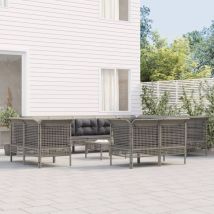 Maison Exclusive - Furniture Limited - Salon de jardin 13 pcs avec coussins Gris Rés