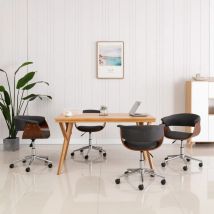 Furniture Limited - Sedie da Pranzo Girevoli 4 pz Grigie in
