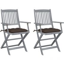 Minkurow - Furniture Limited - Sedie da Giardino Pieghevoli 2pz con Cuscini
