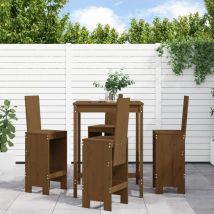 Furniture Limited - Set Bar da Giardino 5 pz ambra in Legno