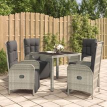 Furniture Limited - Set da Pranzo da Giardino 5 pz con Cuscini in