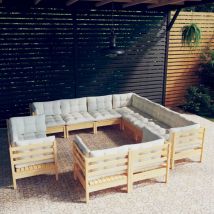 Prolenta Premium - Furniture Limited - Set Divani da Giardino 11 pz con Cuscini