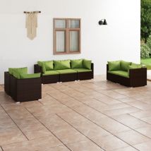 Prolenta Premium - Furniture Limited - Set Divani da Giardino 7 pz con Cuscini in