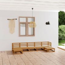 Prolenta Premium - Furniture Limited - Set Divani da Giardino 7 pz in Legno Massello