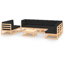 Prolenta Premium - Furniture Limited - Set Salotto Giardino 9 pz Cuscini Antracite