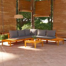 Prolenta Premium - Furniture Limited - Set Divani Giardino 4 pz con Cuscini Grigio