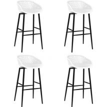 Furniture Limited - Sgabelli da Bar 4 pz Bianchi