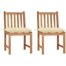 Doc&et² - Furniture Limited - Sillas de jardín 2 unidades madera maciza de