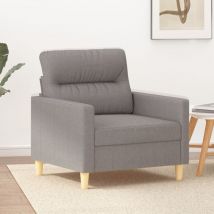 Furniture Limited - Sillón de tela gris taupé 60 cm