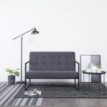 Prolenta Premium - Furniture Limited - Sofa à 2 places avec accoudoirs Gris foncé