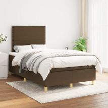 Furniture Limited - Sommier à lattes de lit avec matelas Marron f