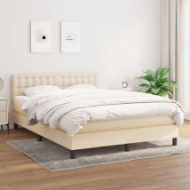 Furniture Limited - Sommier à lattes de lit avec matelas Crème 14