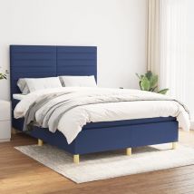 Furniture Limited - Sommier à lattes de lit avec matelas Bleu
