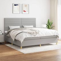 Furniture Limited - Sommier à lattes de lit avec matelas Gris