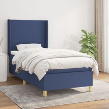 Furniture Limited - Sommier à lattes de lit avec matelas Bleu