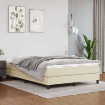 Maison Exclusive - Furniture Limited - Sommier à lattes de lit avec matelas Crème